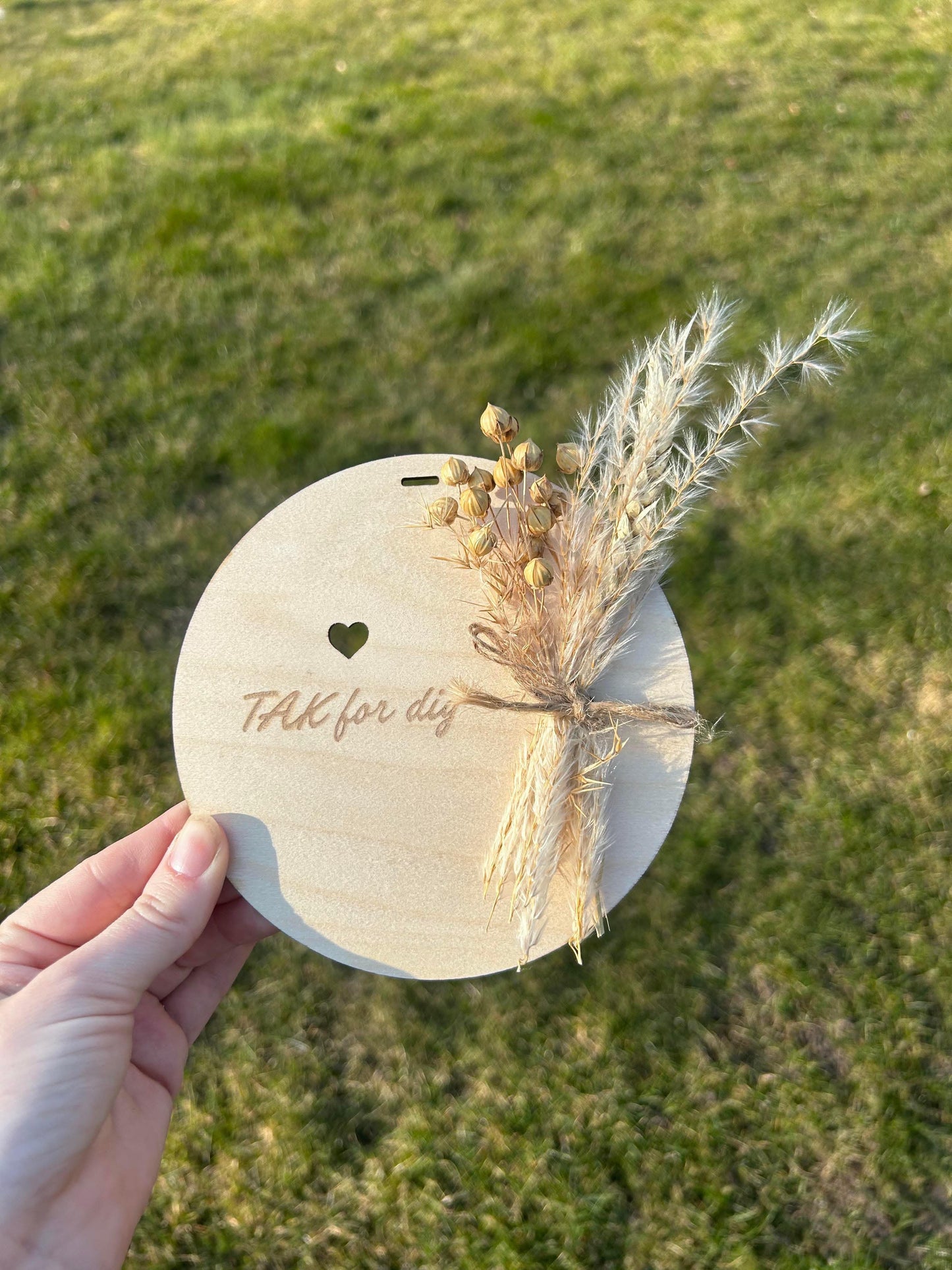 Blomsterplatte inkl. personlig tekst
