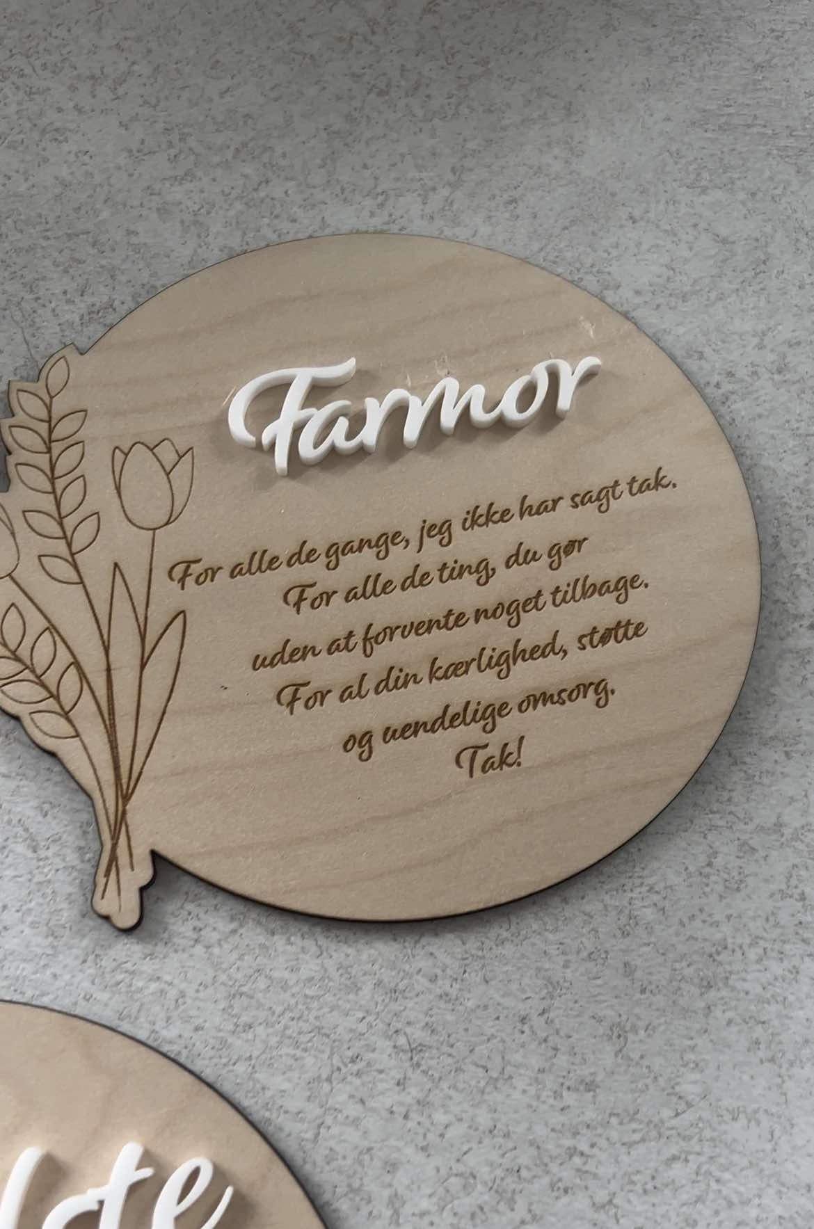 Blomsterplatte Farmor