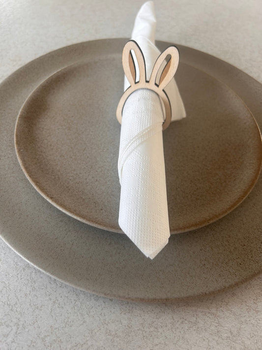 påske servietringe i træ - Kanin
