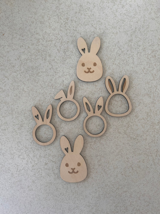 påske servietringe i træ - øre