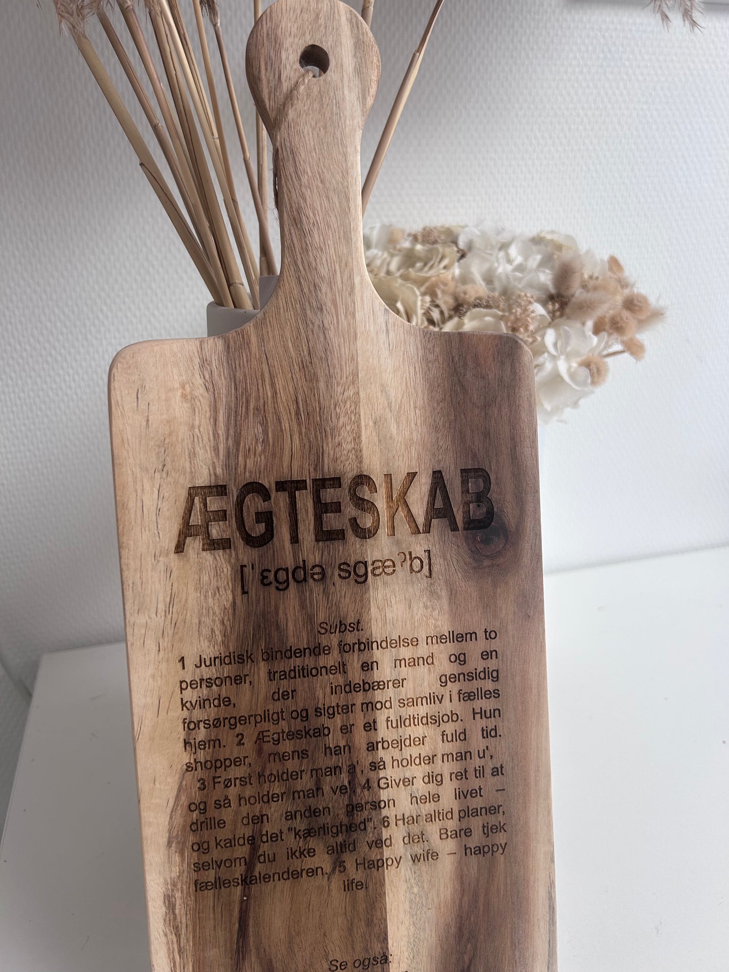 Skærebræt Ægteskab citat