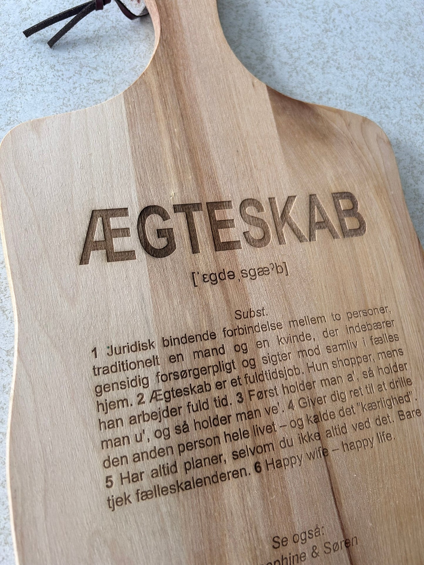 Skærebræt Ægteskab citat