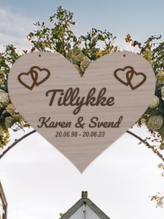 Æresport skilt med hjerter