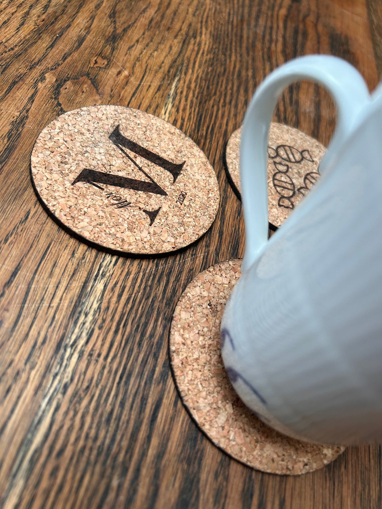 Kork ølbrikker med gravering