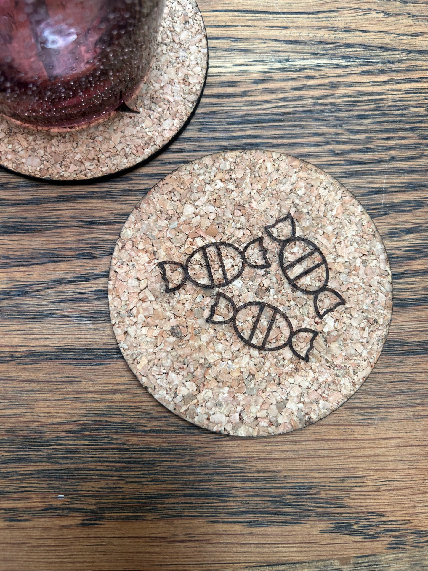 Kork ølbrikker med gravering