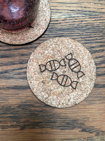 Kork ølbrikker med gravering