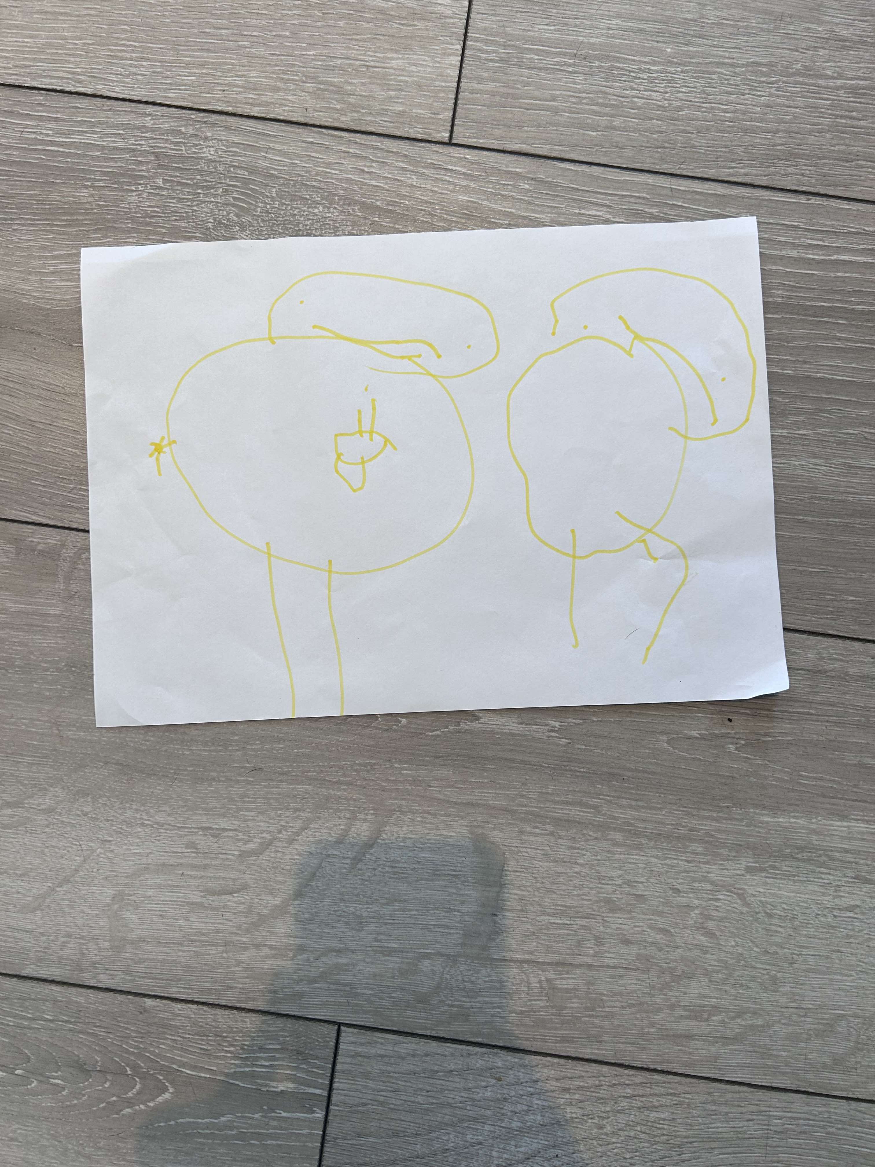 Skærebræt med graveret tegning