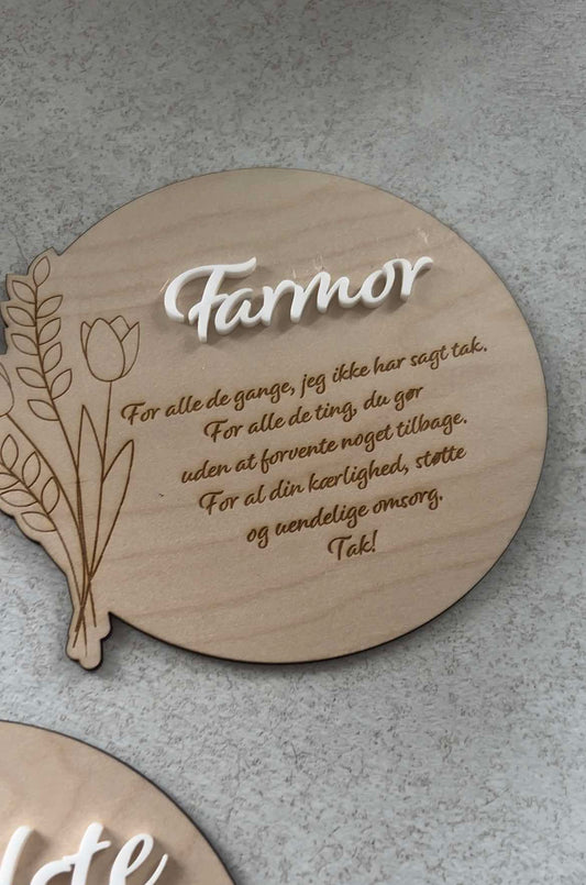 Blomsterplatte Farmor