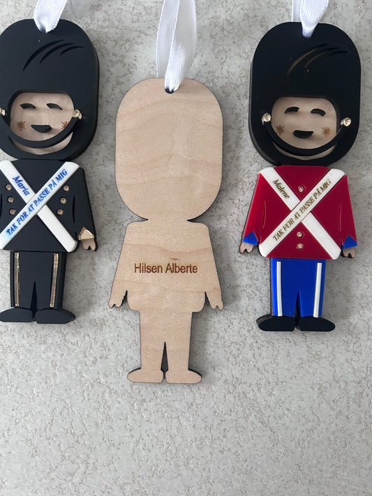 Træ Juleophæng garder, tak for at passe på mig