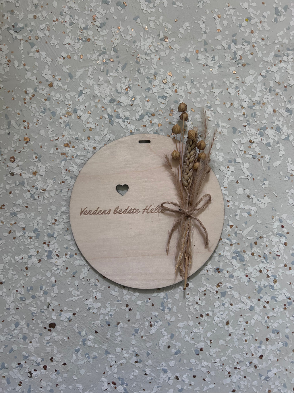 Blomsterplatte inkl. personlig tekst