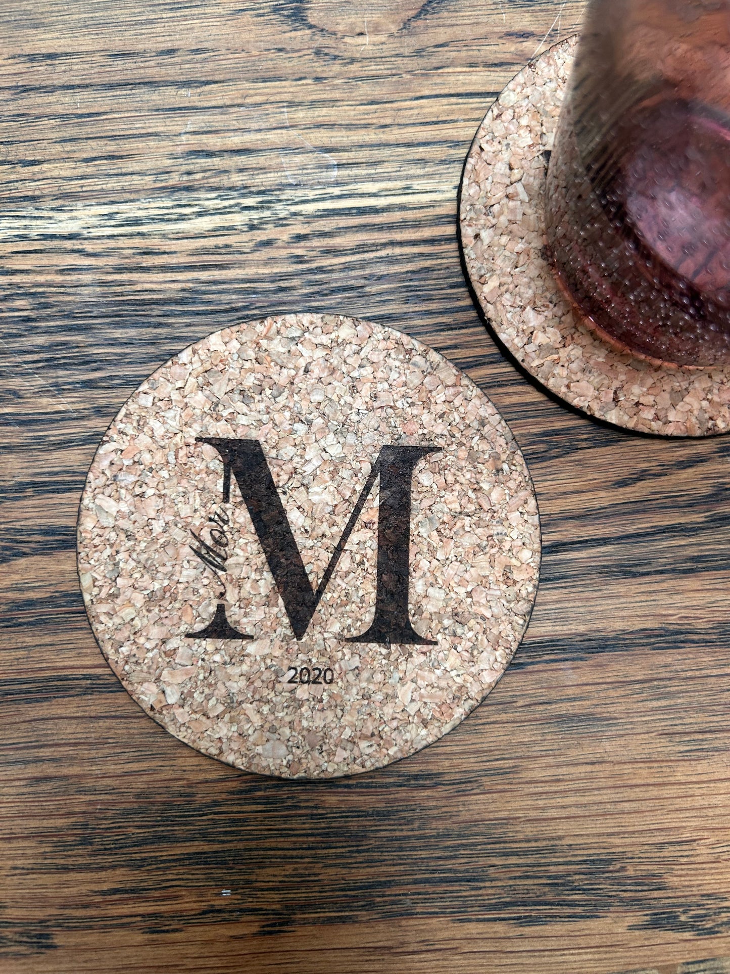 Kork ølbrikker med gravering