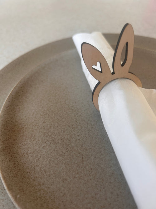 påske servietringe i træ - hjerte
