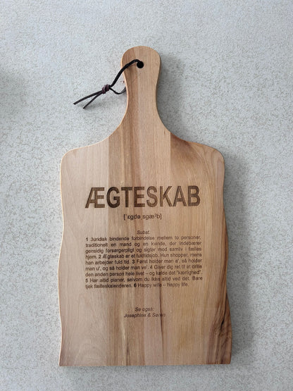 Skærebræt Ægteskab citat