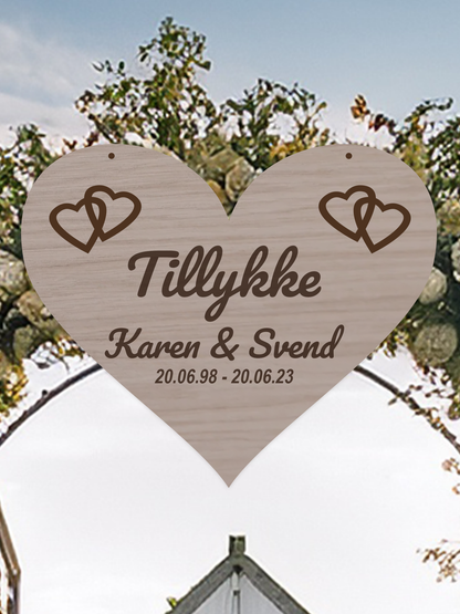 Æresport skilt med hjerter